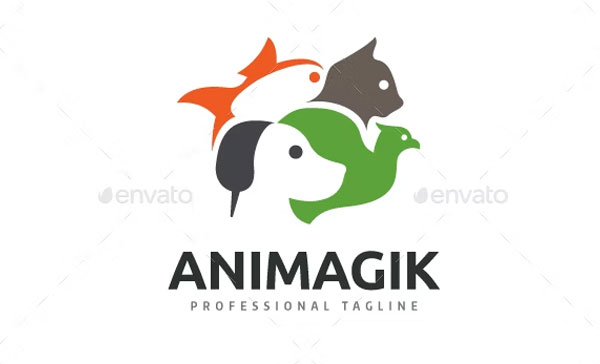 Happy Animals Logo Template
