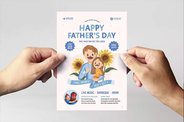 Happy Father’s Day flyer Template Download