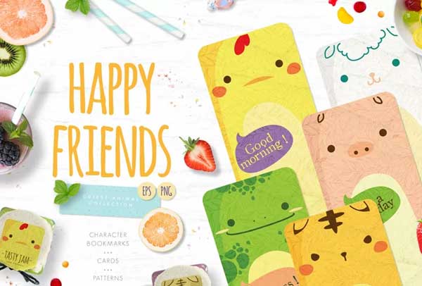 Happy Friends Bookmark