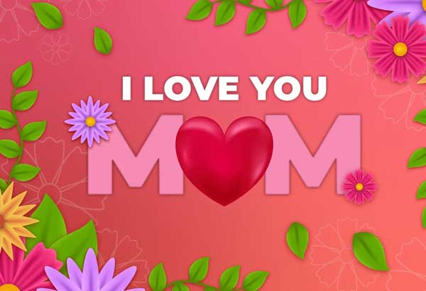 Happy Mother's Day  Love Text Banner