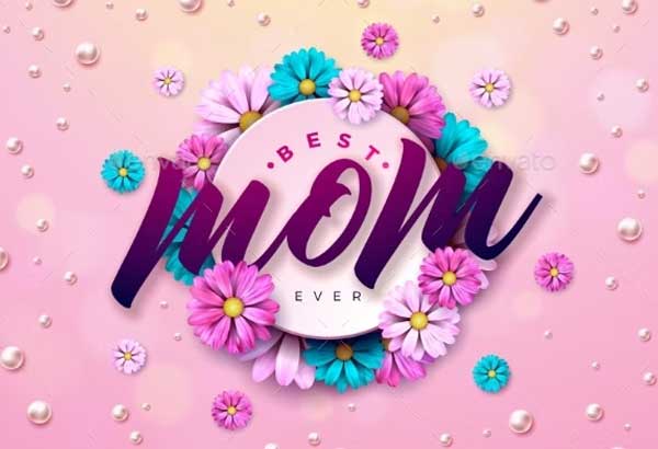 Happy Mother's Day Spring Flower Banner