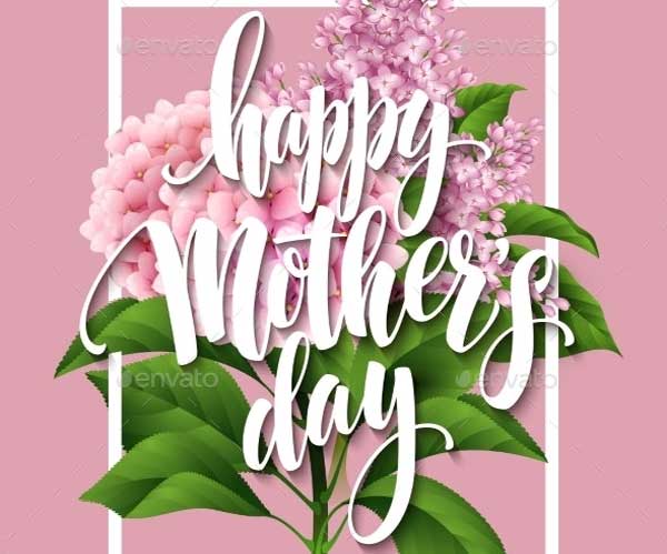 Happy Mothers Day Lettering Card