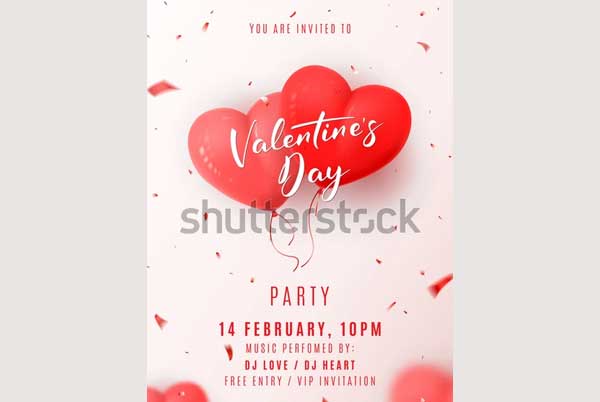 Happy Valentine's Day Party Flyer