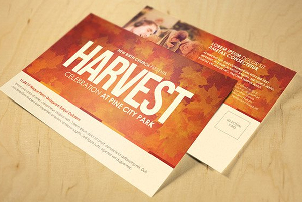Harvest Celebration Church Postcard