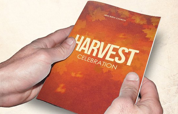 Harvest Church Celebration Program Invitation Brochure