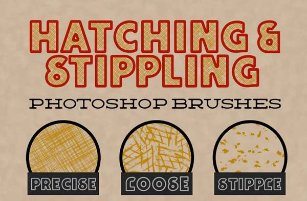 Hatching and Stippling PSD Brushes