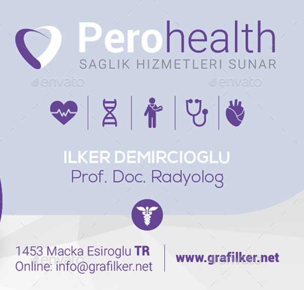 Health Application Business Card Templates
