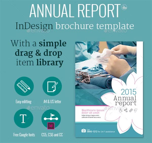 Health Care Annual Report Brochure Template
