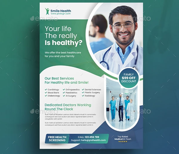 Health Care Flyer Design Template