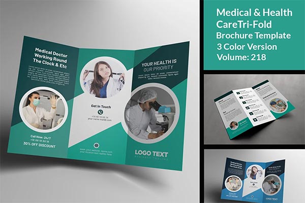 Health Trifold Brochure Template