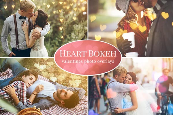 Heart Bokeh Photo Overlays