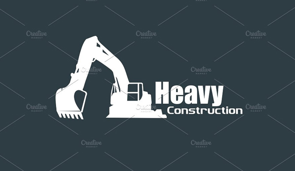 Heavy Constructions Company Logo Template