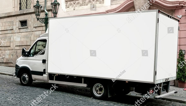 Heavy Truck Mockup PSD Template