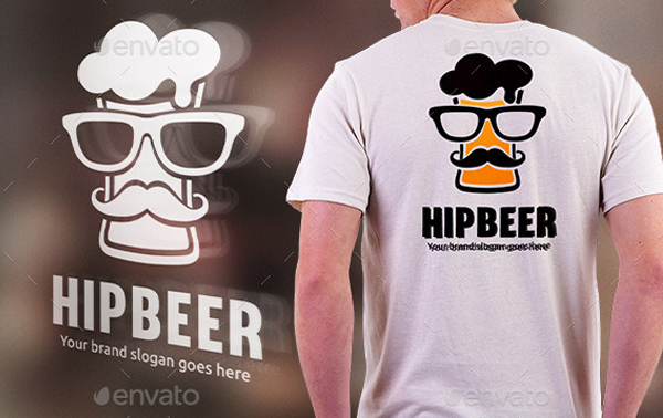 Hip Beer Drink Logo Design Template