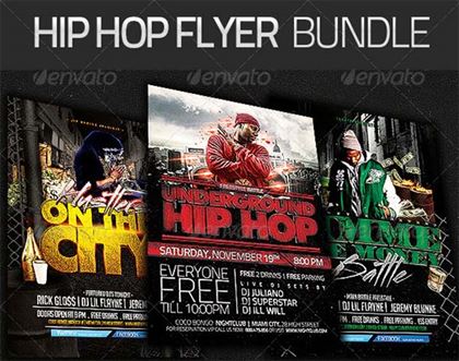 Hip Hop PSD Flyer Bundle