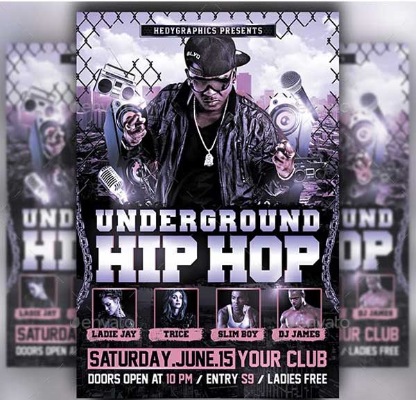 Hip Hop Flyer PSD Template