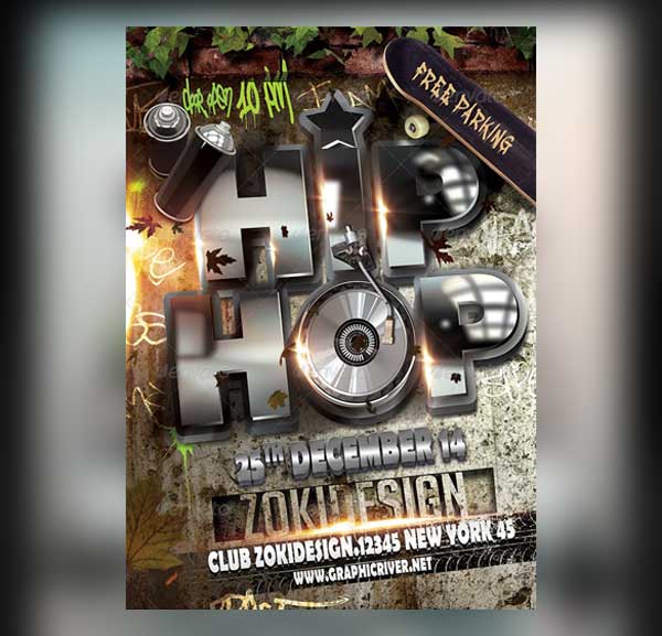 Hip Hop Photoshop Flyer Template