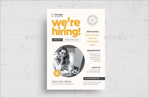 Hiring Flyer PSD Template