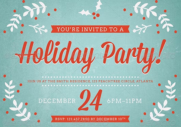 Holiday Party Invitation Template