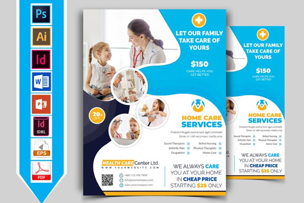 Home Care Center Flyer Template