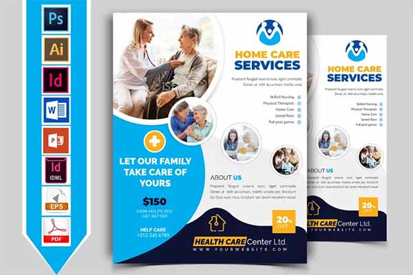 Home Care Services PSD Flyer Template