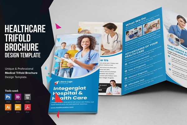 Home Healthcare Trifold Brochure Design