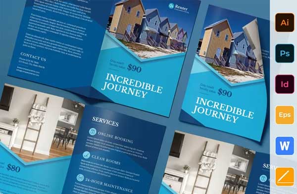 Home Vacation Rental Brochure Bifold