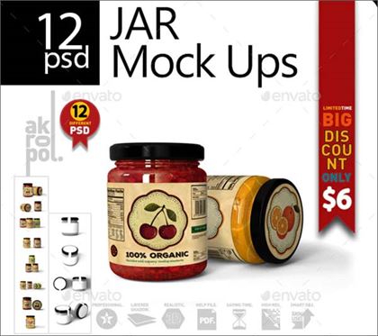Honey PSD Jar Mockup Design