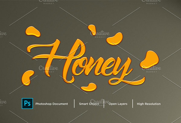 Honey Text Effect & Layer Style