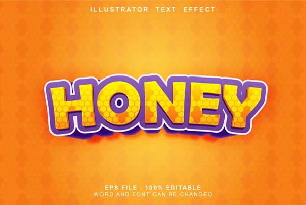 Honey Text Effect Editable
