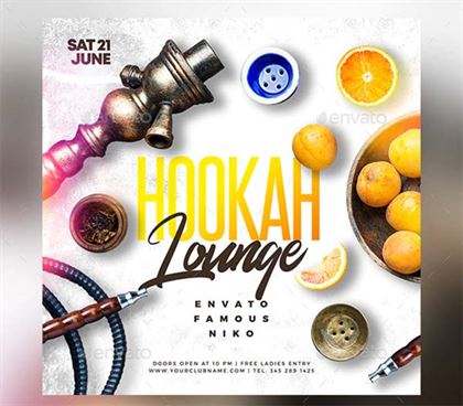Hookah Lounge Flyer Templates