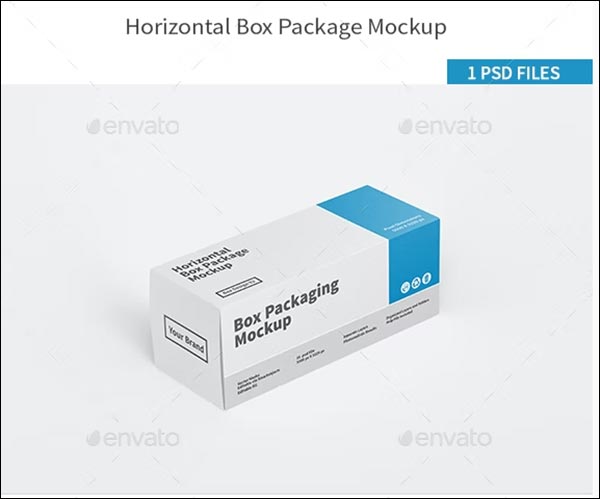Horizontal Box Package Mockup