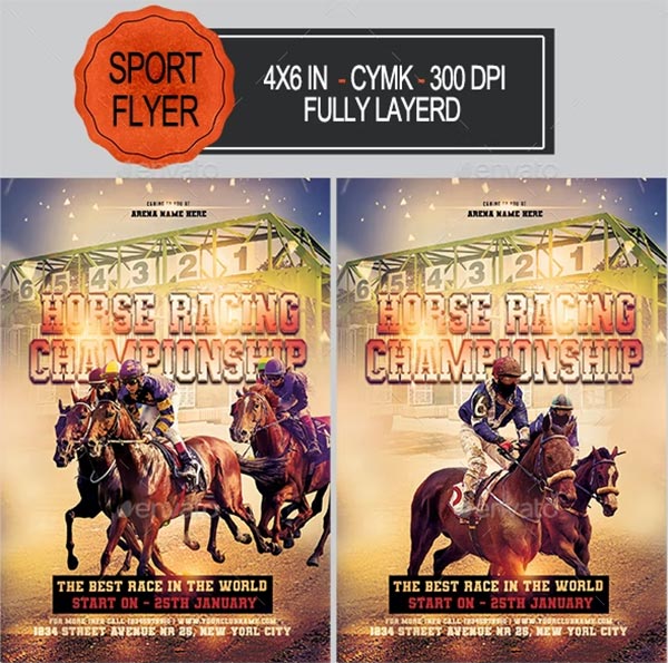 Horse Racing Championship Flyer Design