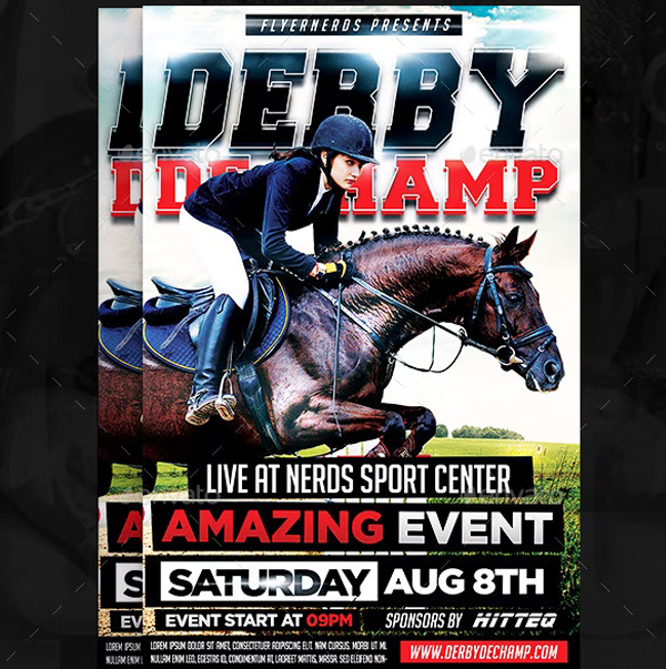 Horse Racing Championships Sports Flyer