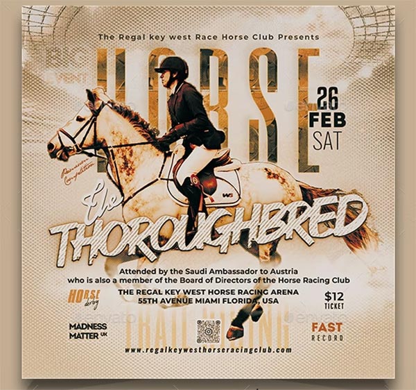Horse Trail Riding Sport Event Flyer
