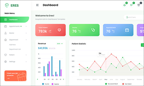 Hospital Administration Dashboard React Template