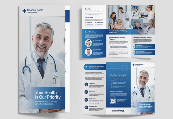 Hospital Flyer Templates Set