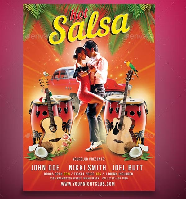 Hot Salsa Party Flyer