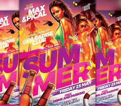 Hot Beach Summer Party Flyer