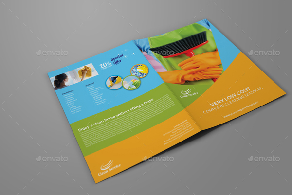 House Cleaning Brochure InDesign Template
