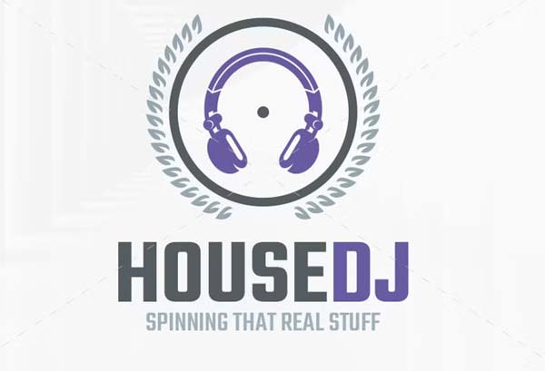 House DJ Logo Template Download