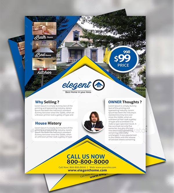House For Sale Flyer Design Template