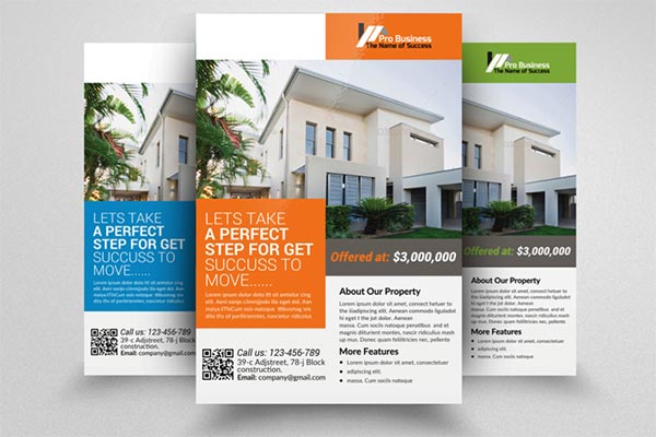 House For Sale Real Estate Flyer Design Template