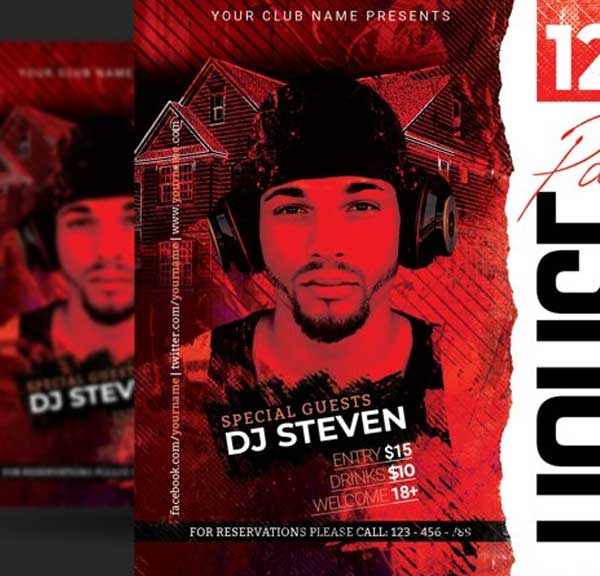 House Party Dj Flyer Templates