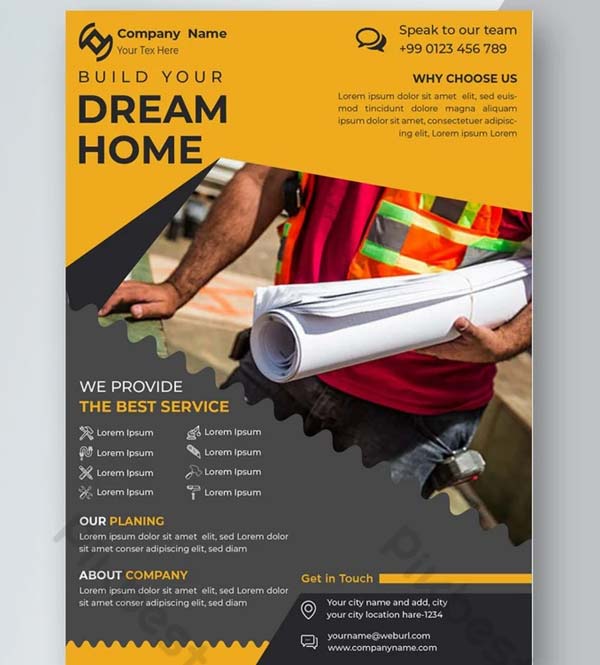 House Repair Construction Flyer Template