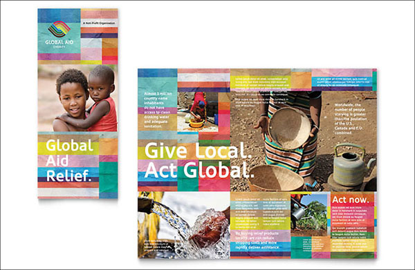 Humanitarian Aid Kids Organization Brochure Template