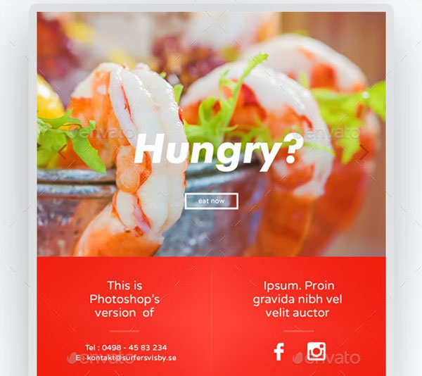 Hungry Restaurant Email Newsletter