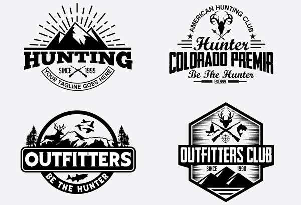 Hunting Vintage Badges and Logos