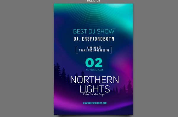 Hype Night Event Free PSD Flyer