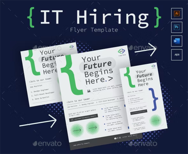 IT Hiring Flyer Template